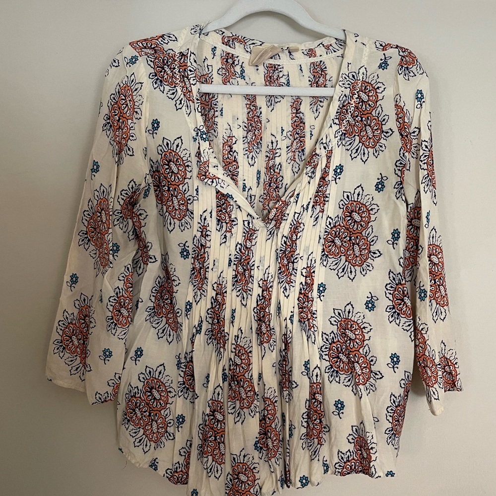 Anthropologie 70s style Blouse size 8